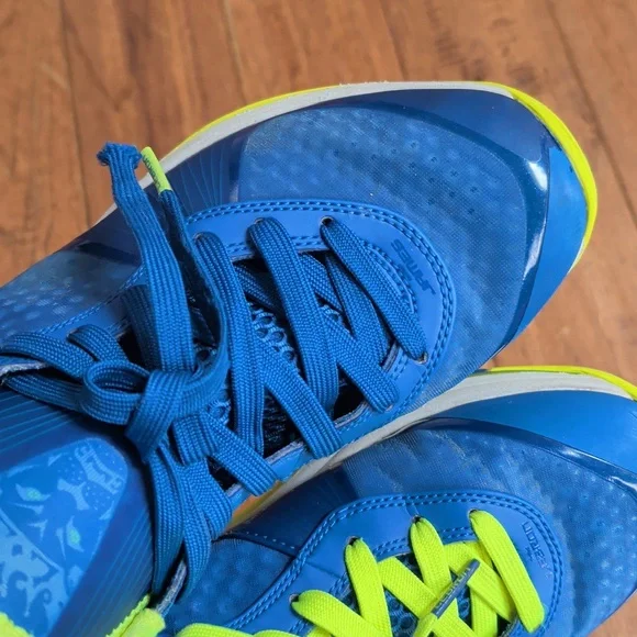Nike LeBron 8 V2 Low Sprite Blue & Neon Green Athletic Basketball Shoes - Picture 8 of 13